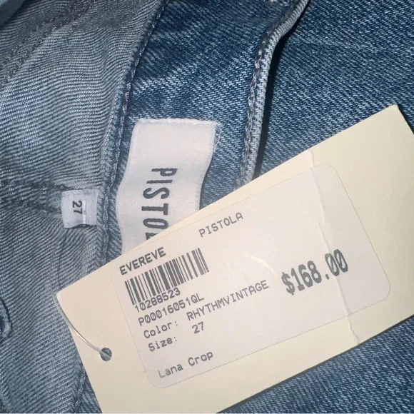 Pistola Lana Crop High Rise Ultra Wide Leg Color - Rhythm Vintage Jeans NTW - Picture 5 of 9